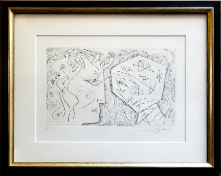 Engraving Masson - Apollon et Dionysos