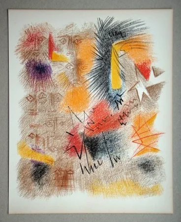 Lithograph Masson - Astres et Visages