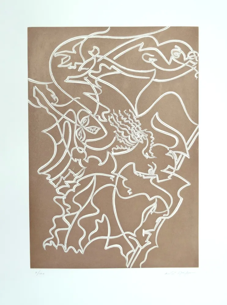 Engraving Masson - Athéna