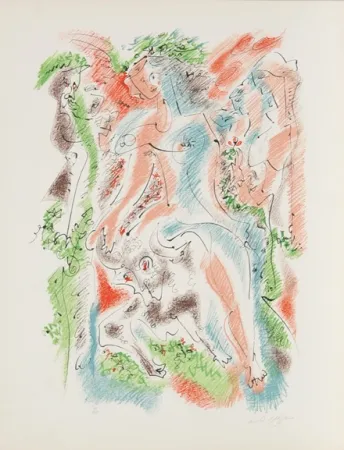 Lithograph Masson - Bacchanale from Je Reve Portfolio