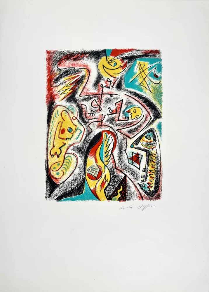 Lithograph Masson -  Ballet d'insectes 
