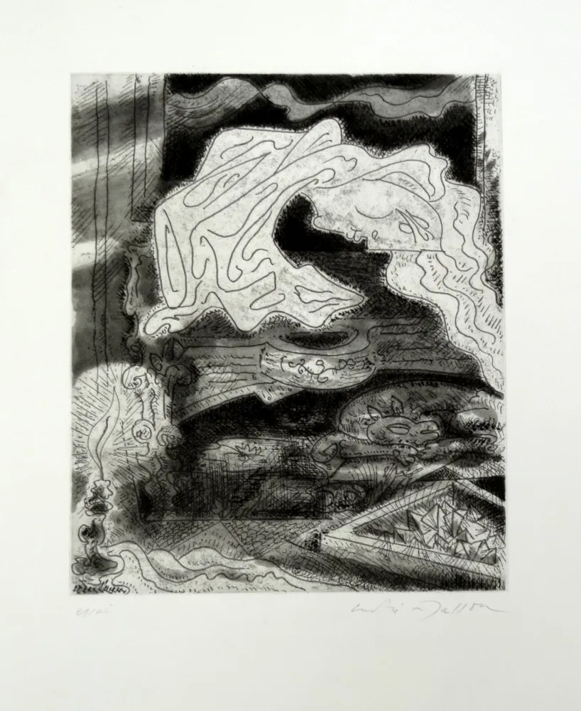 Engraving Masson - Chambre hantée