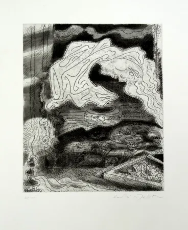 Engraving Masson - Chambre hantée