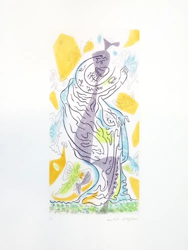 Engraving Masson - Charmeuses de papillons 