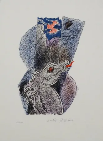 Lithograph Masson - Cheval