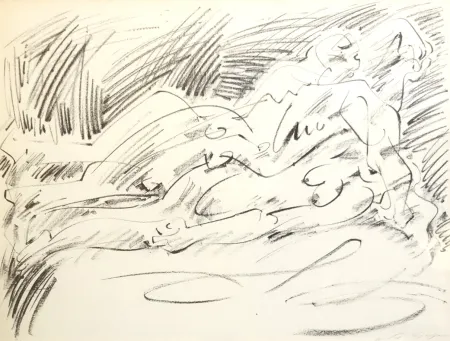 Lithograph Masson - Couple étendu