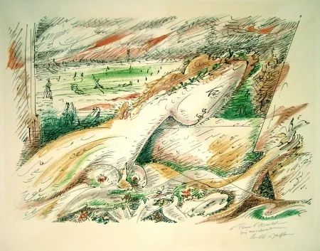 Lithograph Masson - Dalia from “Je rêve” Portfolio