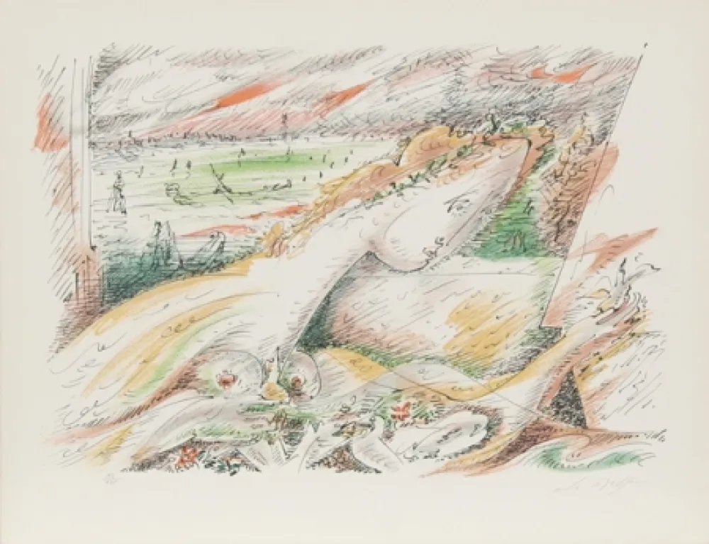 Lithograph Masson - Dalia from Je Reve Portfolio