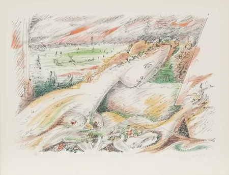 Lithograph Masson - Dalia from Je Reve Portfolio