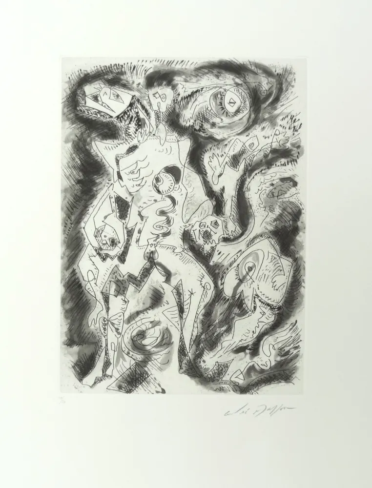 Engraving Masson - Démon