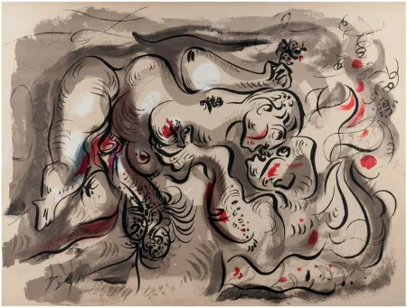 Lithograph Masson - DESSINS ÉROTIQUES (portfolio de 20 lithographies). 1971.