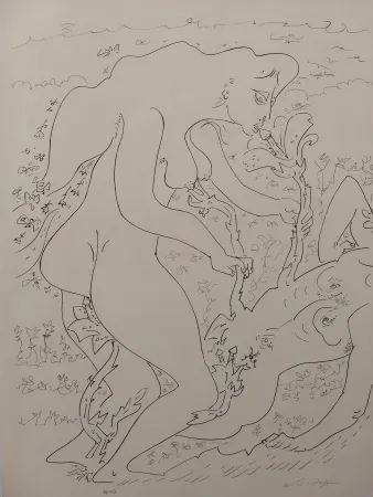 Lithograph Masson - Erotic land