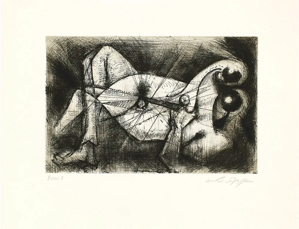 Drypoint Masson - ÉTREINTE (1955)