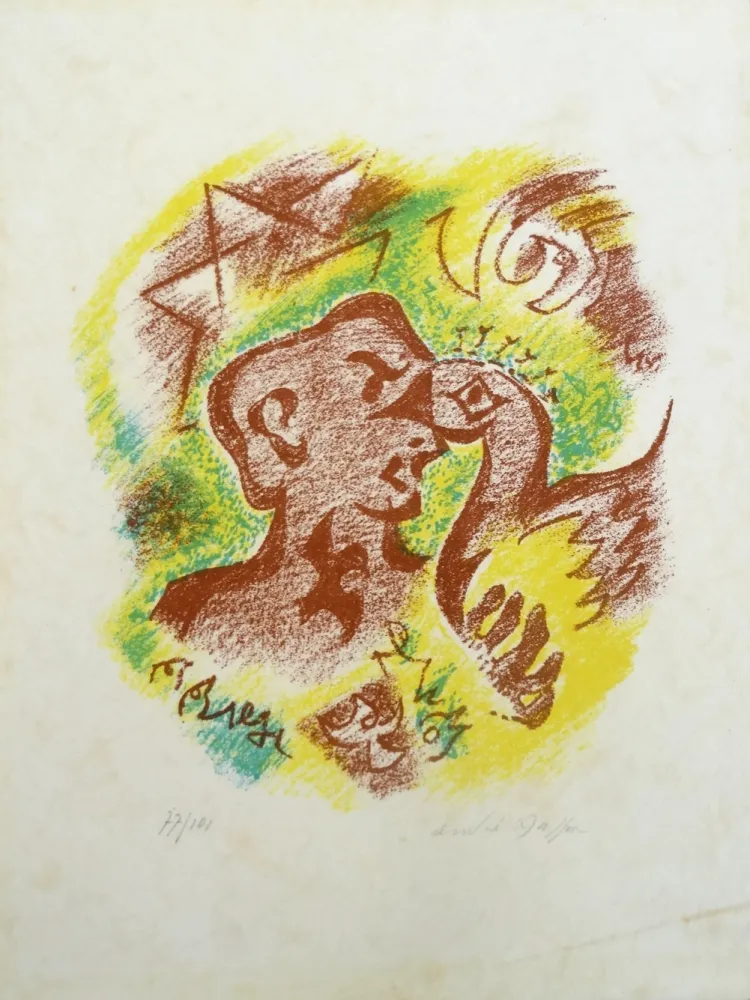 Lithograph Masson - Figure