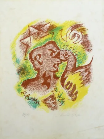 Lithograph Masson - Figure