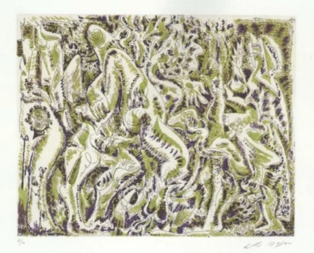 Etching And Aquatint Masson - Garden party