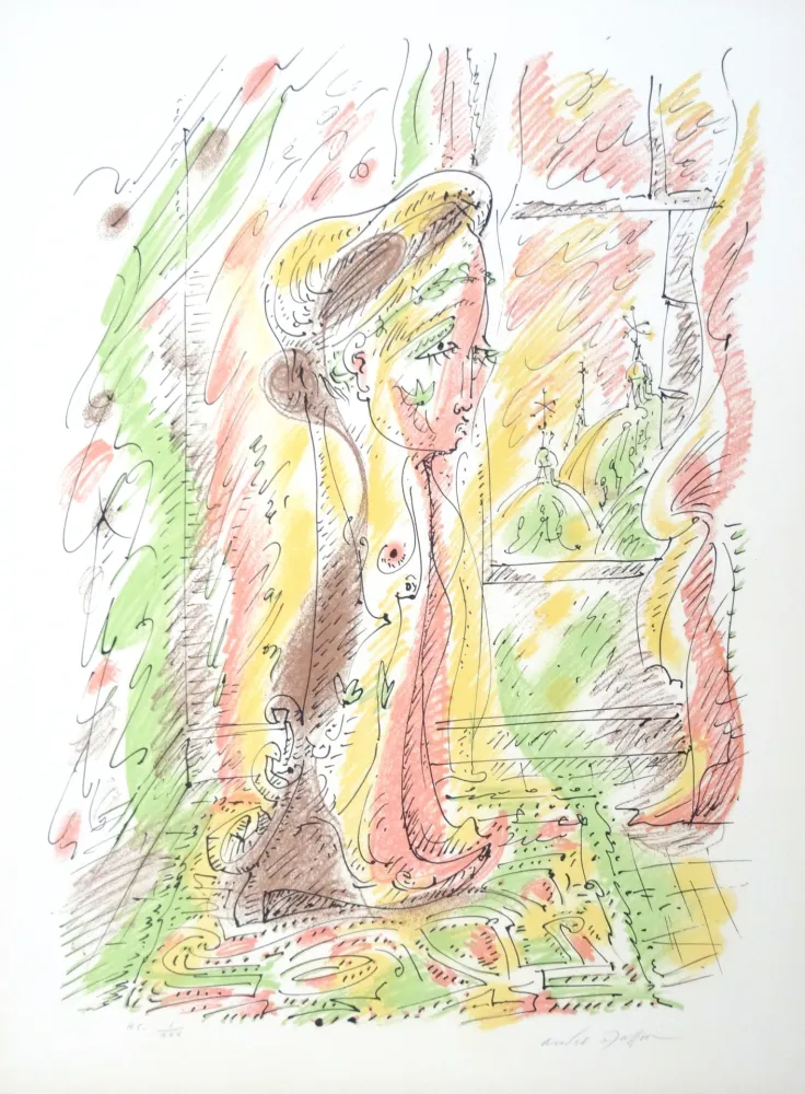 Lithograph Masson - Intérieur vénitien