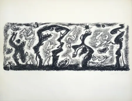 Lithograph Masson - Jardins de Tantale