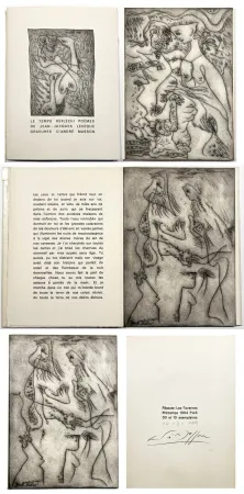 Illustrated Book Masson - J.J Lévêque. LE TEMPS RÉFLÉCHI. Gravures d'André Masson. PAB 1964
