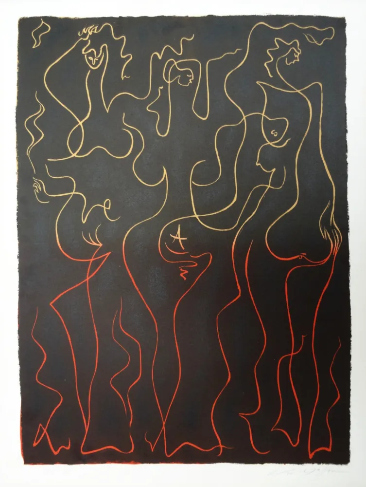 Lithograph Masson - La danse