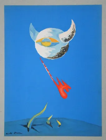 Lithograph Masson - La lune