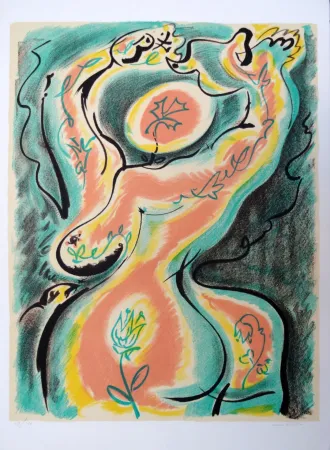 Lithograph Masson - La métamorphose de la femme