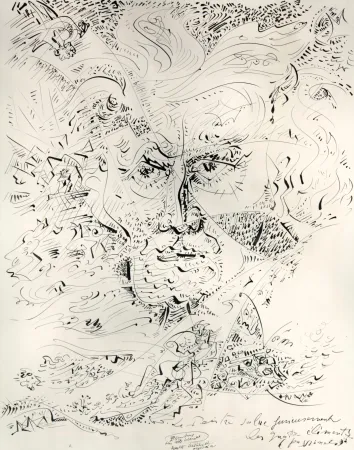 No Technical Masson - Le peintre salue furieusement les quatre éléments passionnels