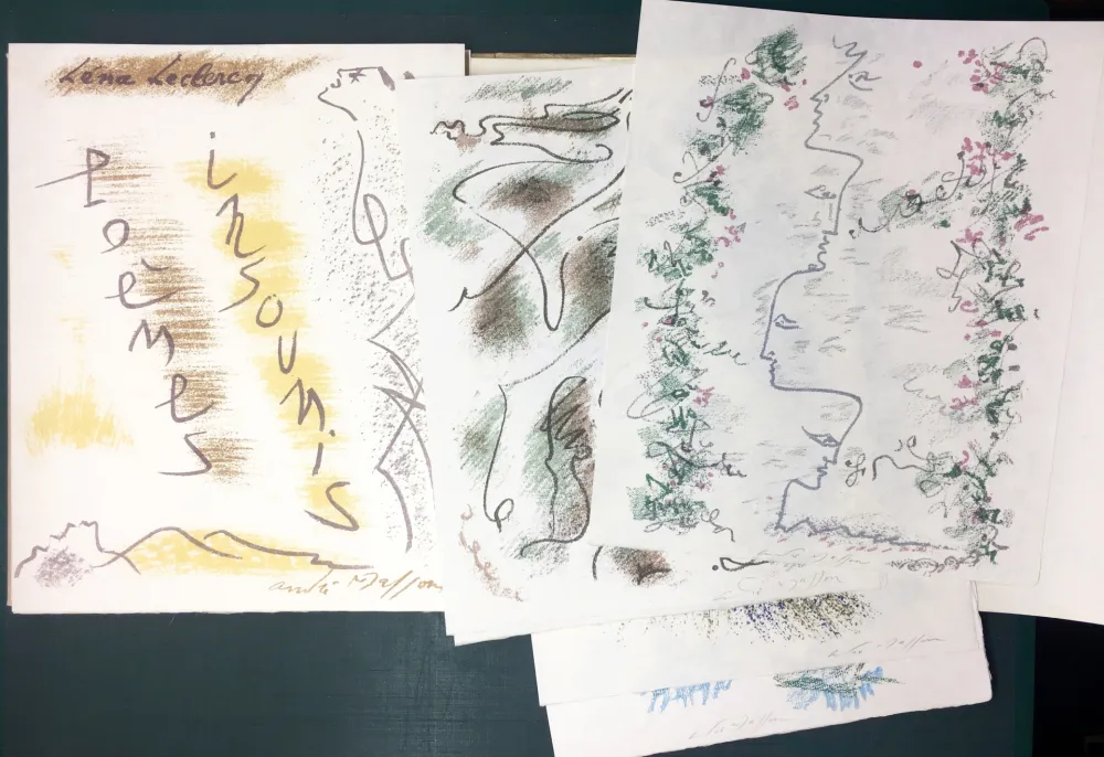 Illustrated Book Masson - Léna Leclercq. POÈMES INSOUMIS. 10 lithographies signées (1963)