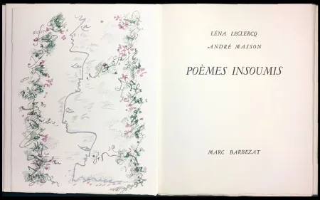 Illustrated Book Masson - Léna Leclercq. POÈMES INSOUMIS. 8 lithographies en couleurs (1963)