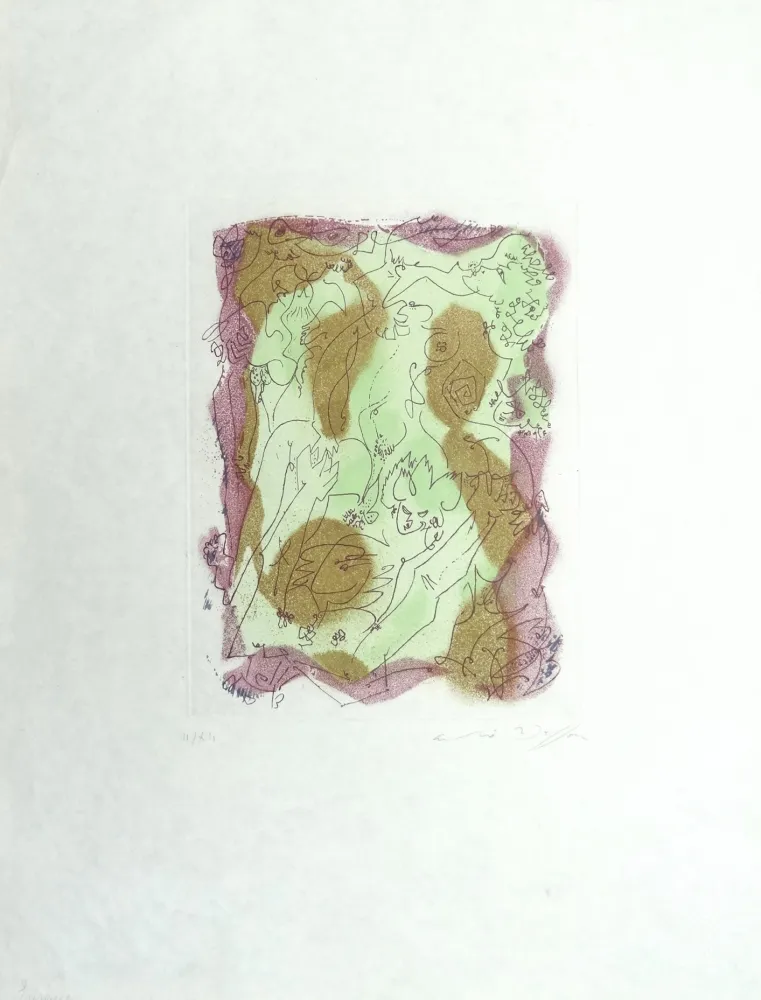 Etching And Aquatint Masson - Les Érophages