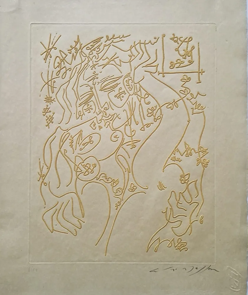 Engraving Masson - Les Erophages