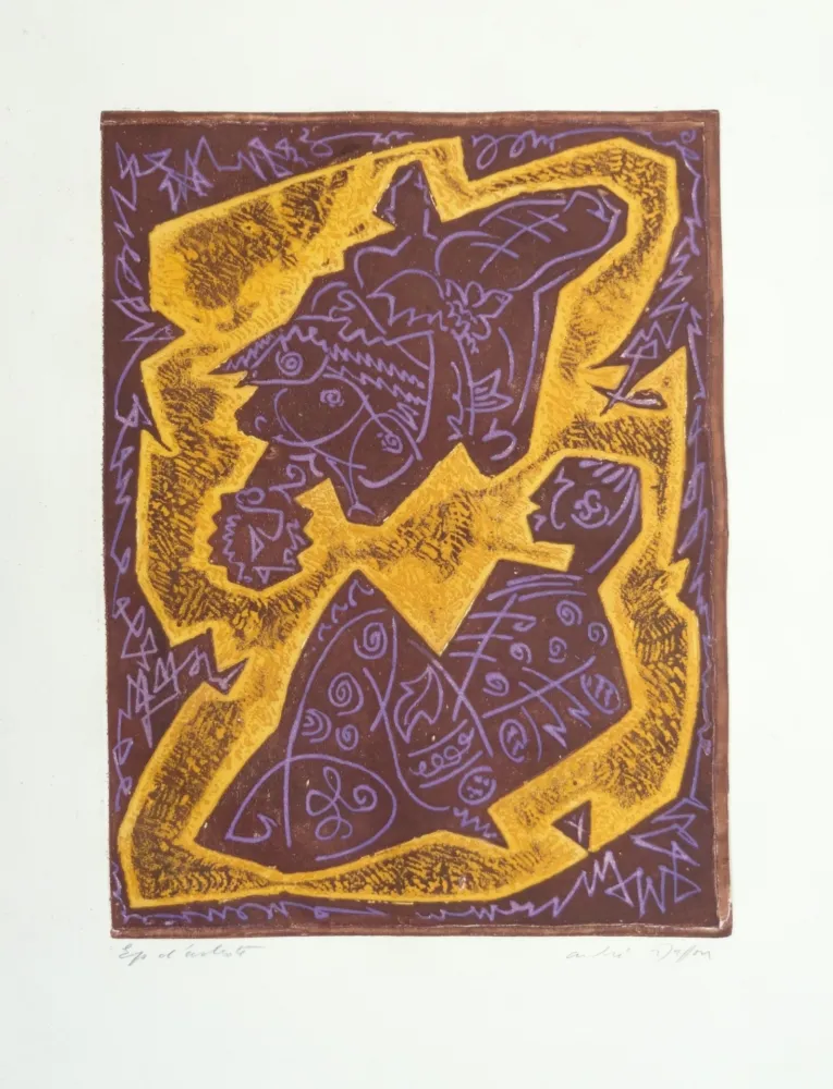 Engraving Masson - Les Hain-Teny