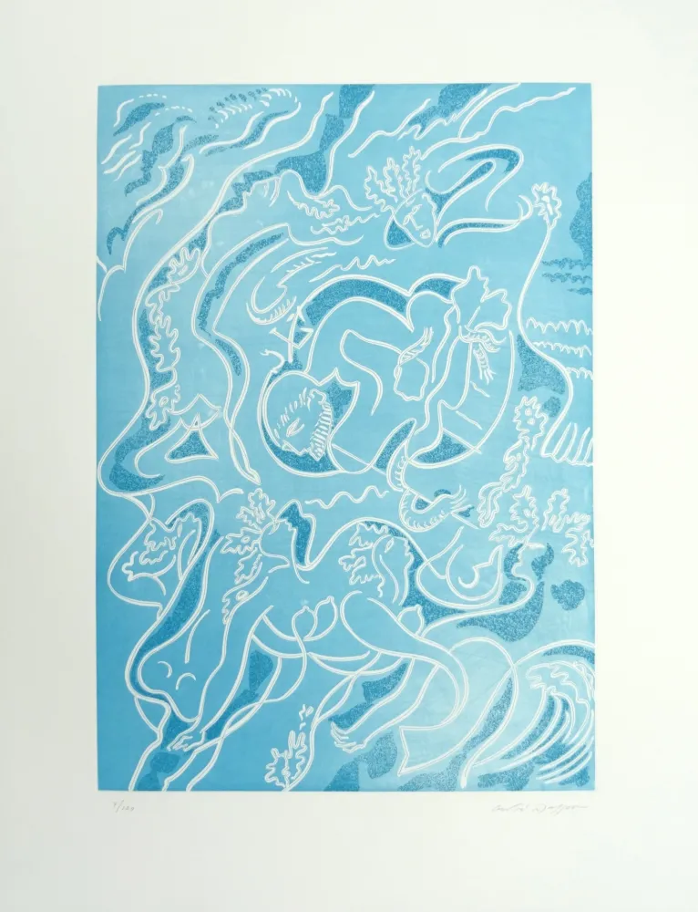 Engraving Masson - Les Sirènes 