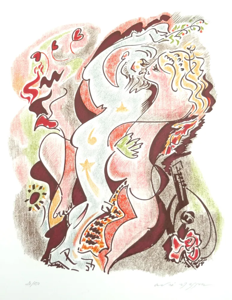 Lithograph Masson - Les sonnets de Louise Labé 1