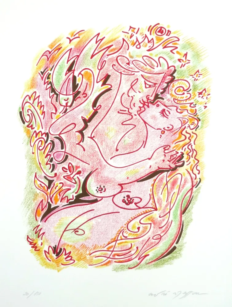 Lithograph Masson - Les sonnets de Louise Labé 3