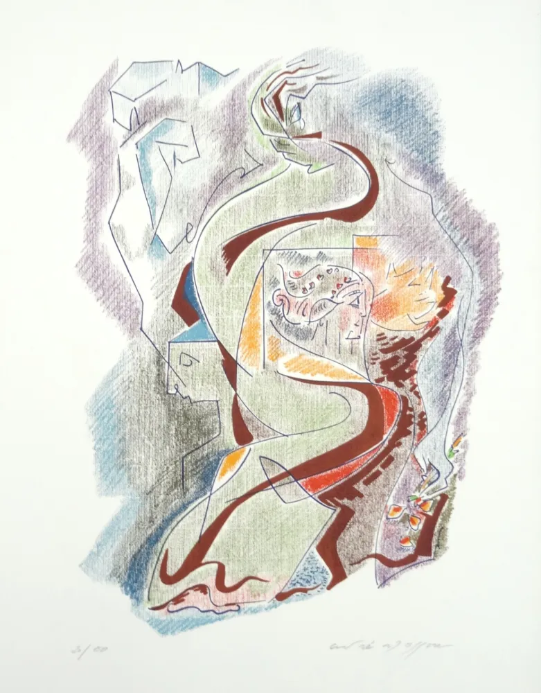 Lithograph Masson - Les sonnets de Louise Labé 6