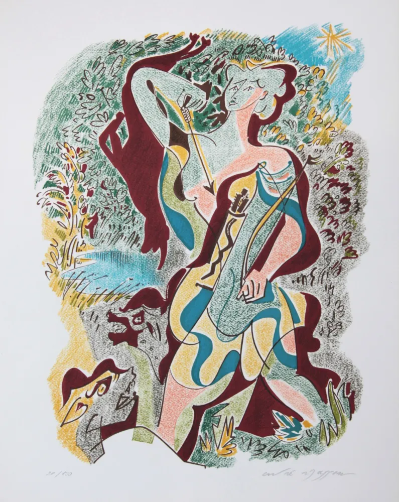 Lithograph Masson - Les sonnets de Louise Labé 7