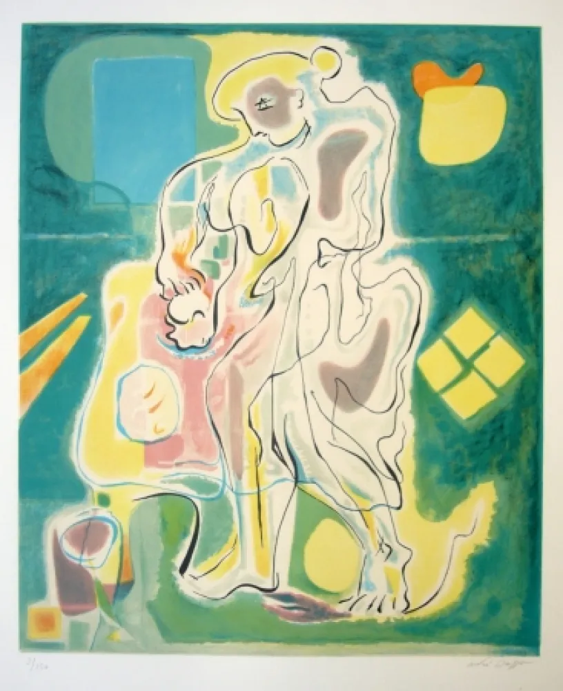 Lithograph Masson - Maternité