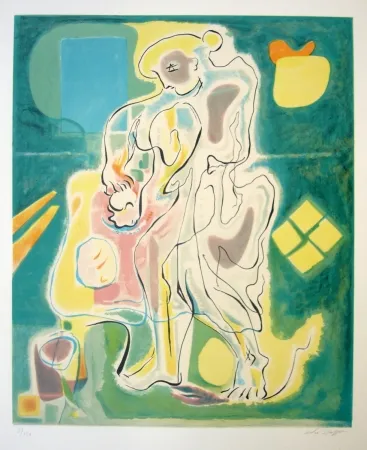 Lithograph Masson - Maternité