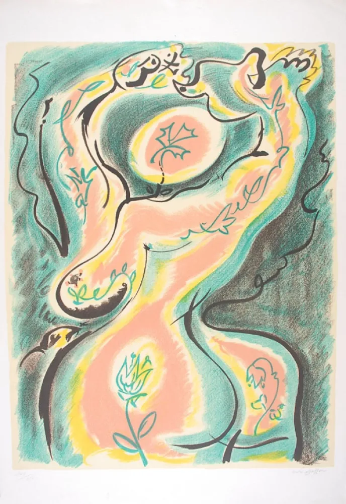 Lithograph Masson - Métamorphose de la femme