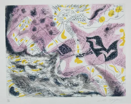 Lithograph Masson - Naïades