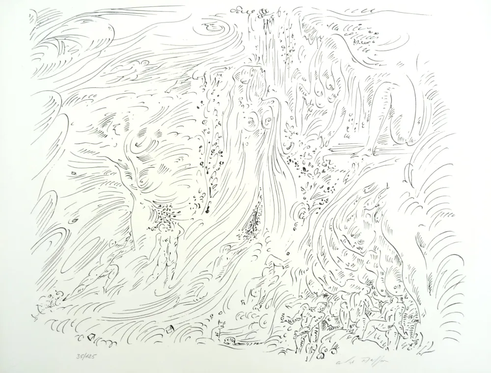 Lithograph Masson - Naïades