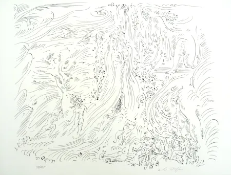 Lithograph Masson - Naïades