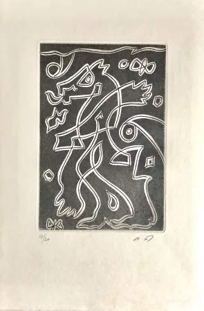 Etching And Aquatint Masson - Ô mésange, ô peut-être