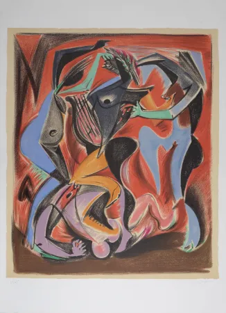 Lithograph Masson - Orphée