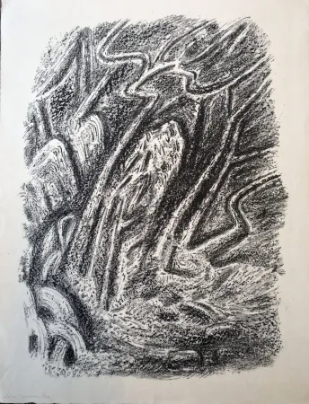 Lithograph Masson - Paysage au Cascatelles