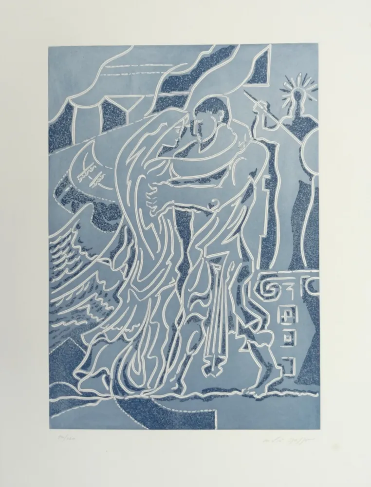 Engraving Masson - Retrouvailles des époux