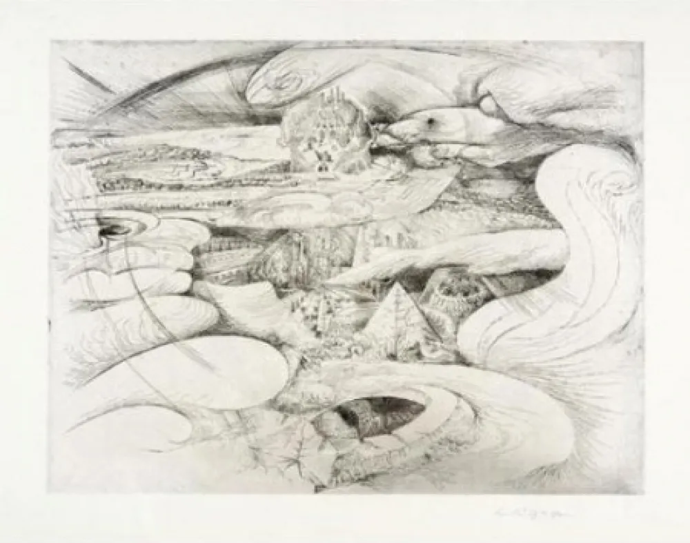 Etching And Aquatint Masson - Rêve d'un futur désert