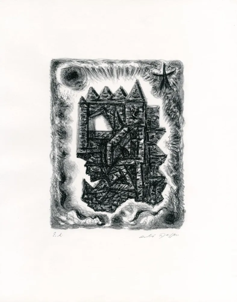 Lithograph Masson - Ruine