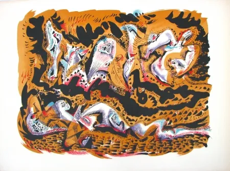 Lithograph Masson - Sirènes